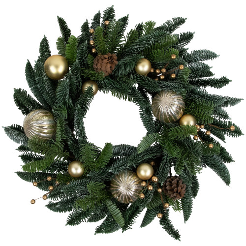 Real Touch? Pre-Decorated Pine with Pine Cones Artificial Christmas Wreath  - 22" - Unlit