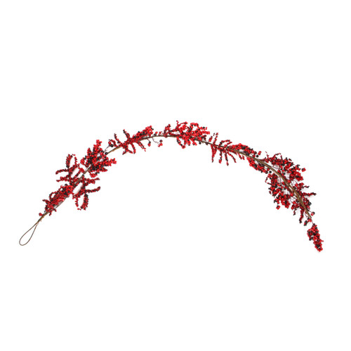 6' x 8" Burgundy Red Berry Artificial Christmas Garland- Unlit