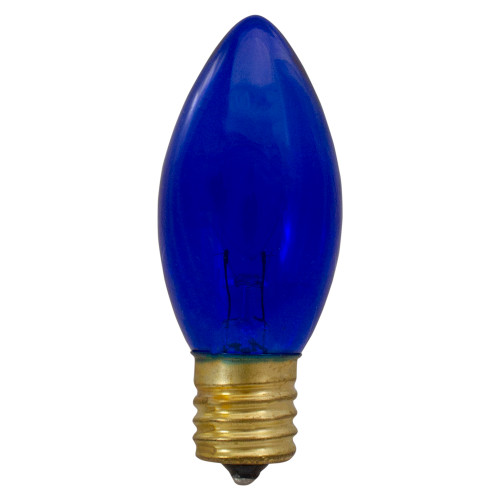 Pack of 4 Blue C9 Transparent Christmas Replacement Bulbs