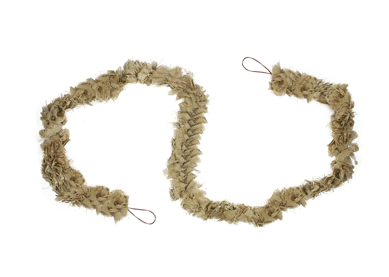 7.75' x 4" Gold Natural Jute Bow Artificial Christmas Garland - Unlit