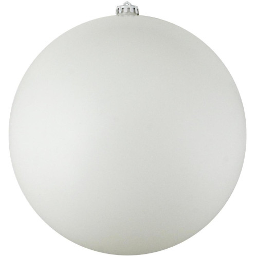 Matte White Shatterproof Christmas Ball Ornament 8" (200mm)