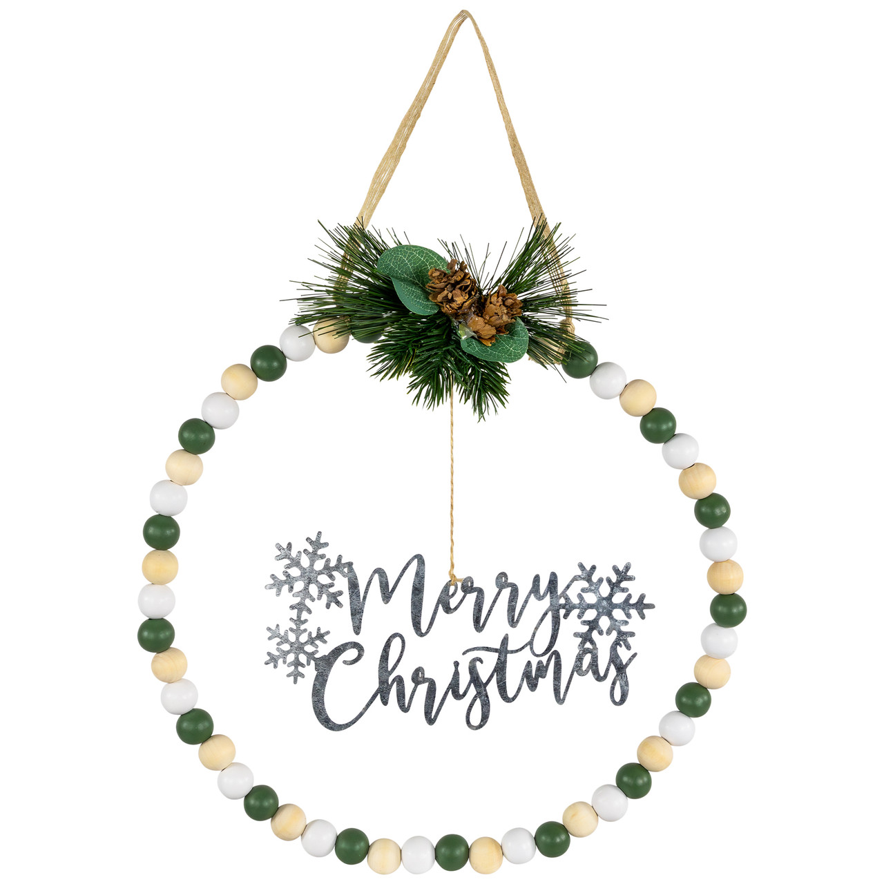 12" Beaded Merry Christmas Wall Decoration