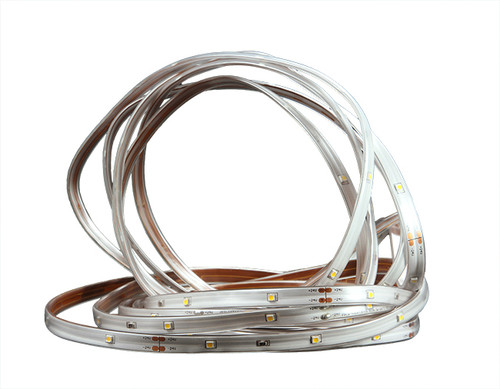 18' Orange LED Outdoor Christmas Linear Tape Lighting - White Finish