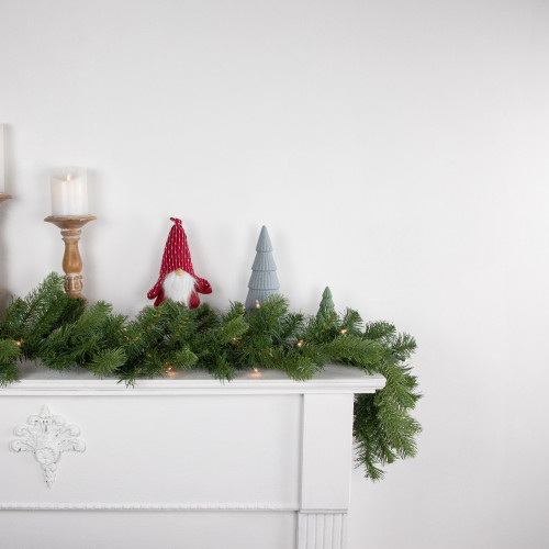 Pre-Lit Noble Fir Artificial Christmas Garland - 9' x 10" - Clear Lights