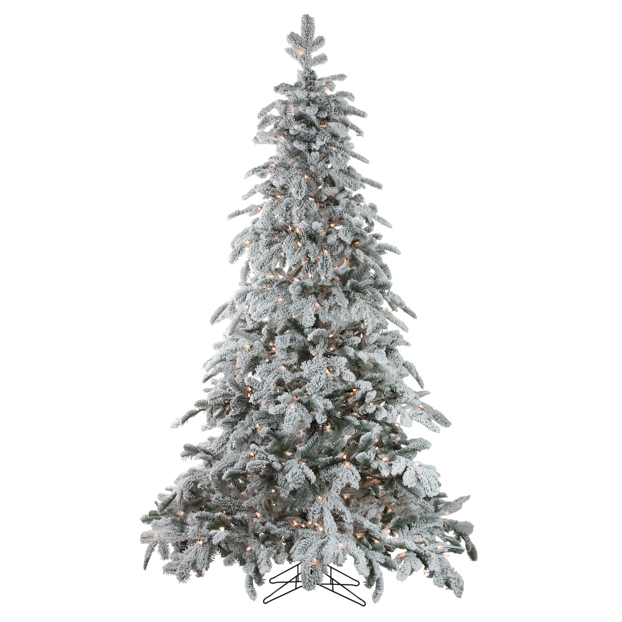 Real Touch?? Pre-Lit Full Flocked Whistler Noble Fir Artificial Christmas Tree - 7.5 - Clear Lights