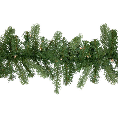 Pre-Lit Noble Fir Artificial Christmas Garland - 9' x 10" - Clear Lights