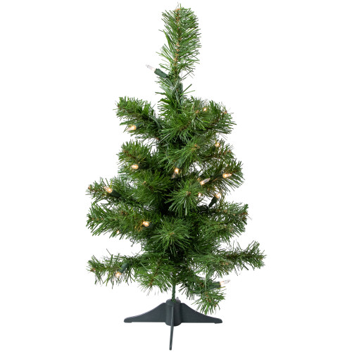 18" Pre-Lit Medium Blackwater Fir Artificial Christmas Tree, Clear Lights