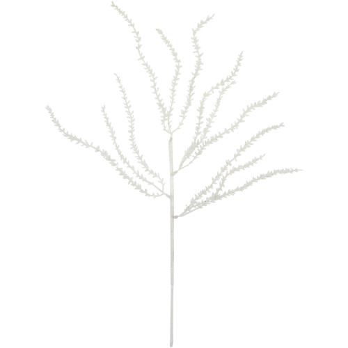 27" White Glittered Weeping Christmas Spray
