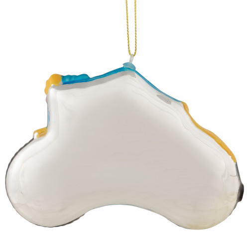 5" Red Bicycle Glass Christmas Hanging Ornament