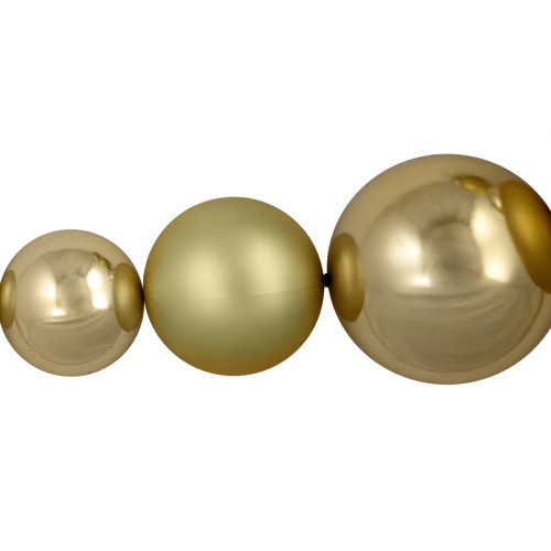 6' Gold Shiny and Matte Shatterproof Ball Christmas Swag
