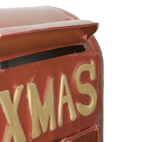 Metal Mailbox Christmas Decoration - 16"