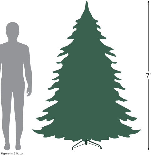 7' Full Snowy Delta Pine with Cones Artificial Christmas Tree, Unlit