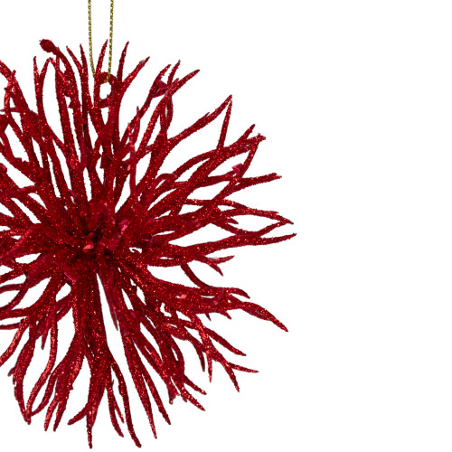 4.5" Red Starburst Christmas Ornament
