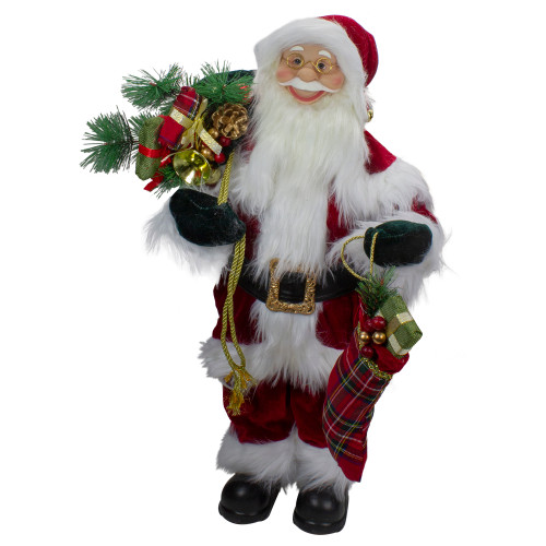 2' Standing Santa Christmas Figure with Presents