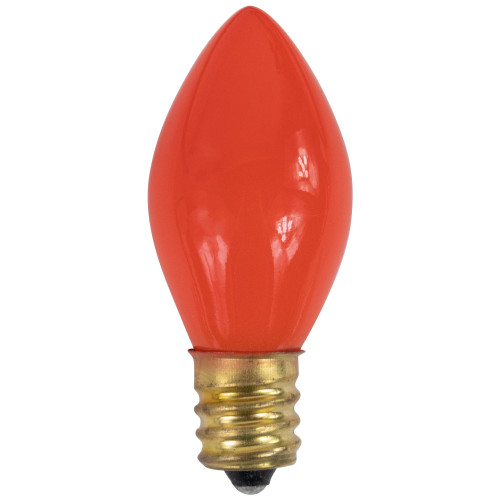 Pack of 25 Opaque Orange C7 Christmas Replacement Bulbs