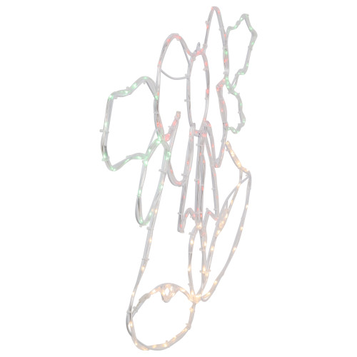 34" Lighted Christmas Bell and Bow Window Silhouette Decoration