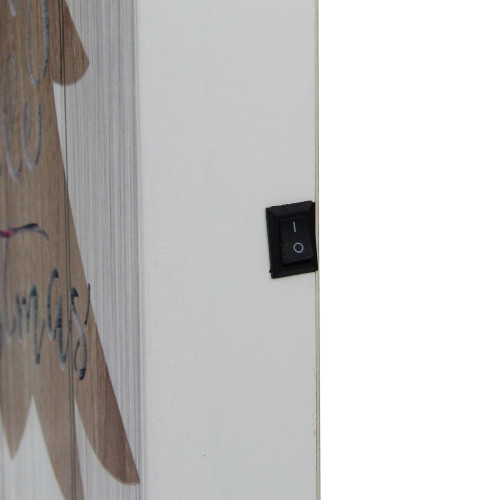 11.75" Lighted Brown Tree "Have Yourself A Merry Little Christmas" Wall Plaque