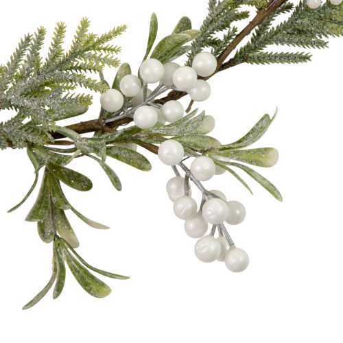 5' x 7" Artificial Christmas Garland with Frosted Foliage and Berries, Unlit