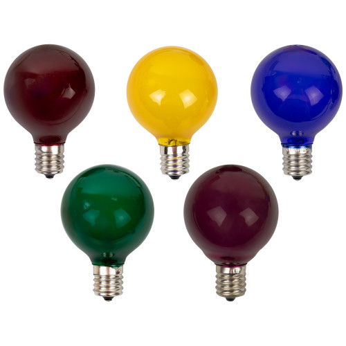 10-Count Multi-Color Satin G50 Globe Christmas Replacement Bulbs