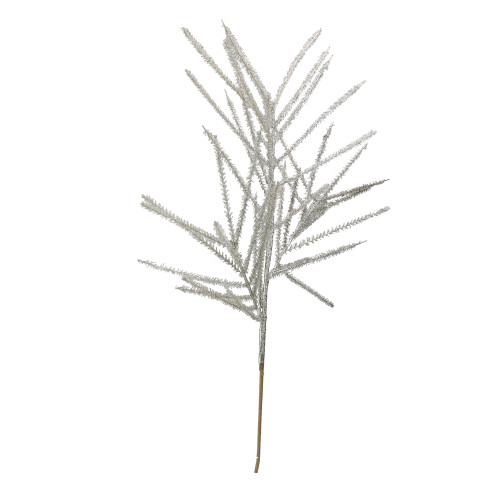 27" White Glittered Wispy Wheat Artificial Christmas Spray