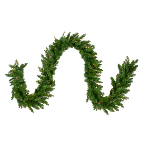 Pre-Lit Eastern Pine Artificial Christmas Garland - 9' x 12" - Clear Lights