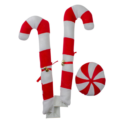 Candy Cane Car Decorating Christmas Kit - Universal Size - 19" - White and Red