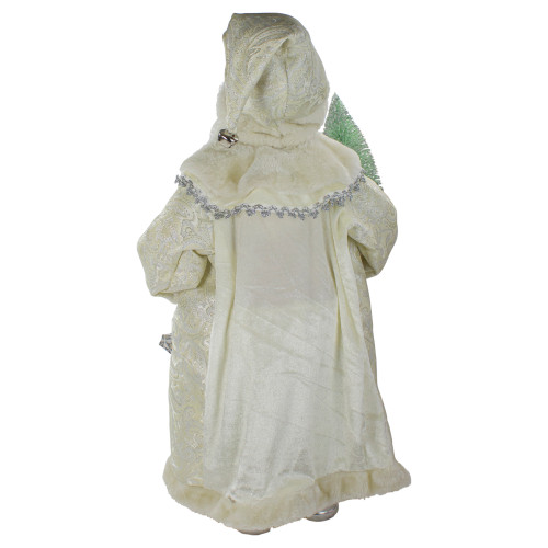 2' Standing Santa Christmas Figure Carrying a Green Pine Tree