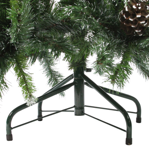 4' Snowy Delta Pine with Pine Cones Full Artificial Christmas Tree - Unlit