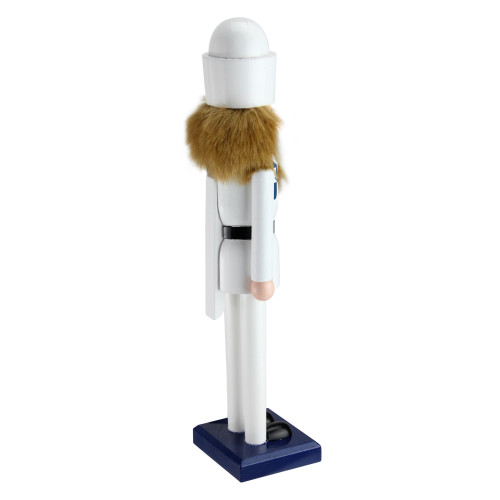 15" White and Blue Navy Sailor Wooden Christmas Nutcracker
