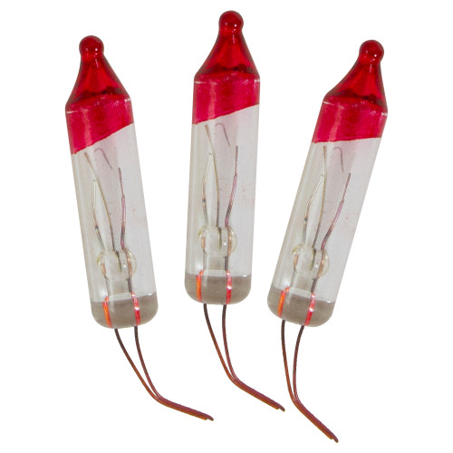 Pack of 3 Clear Flasher Christmas Replacement Bulbs, 2.5 Volts