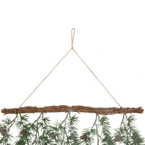 Pine Sprigs with Pine Cones Christmas Swag Wall Hanging- 27.5"