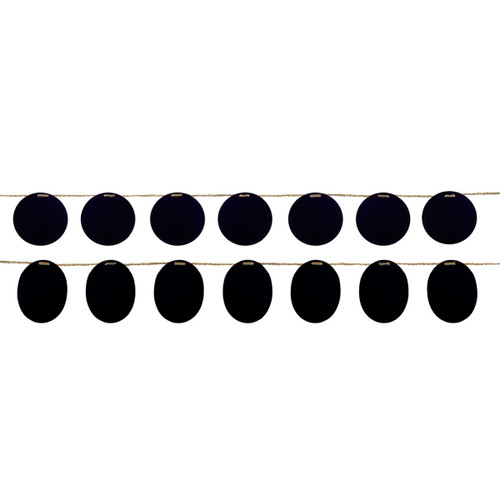 Chalkboard and Jute Rope Christmas Garland -  6' x 5" - Unlit - Set of 2