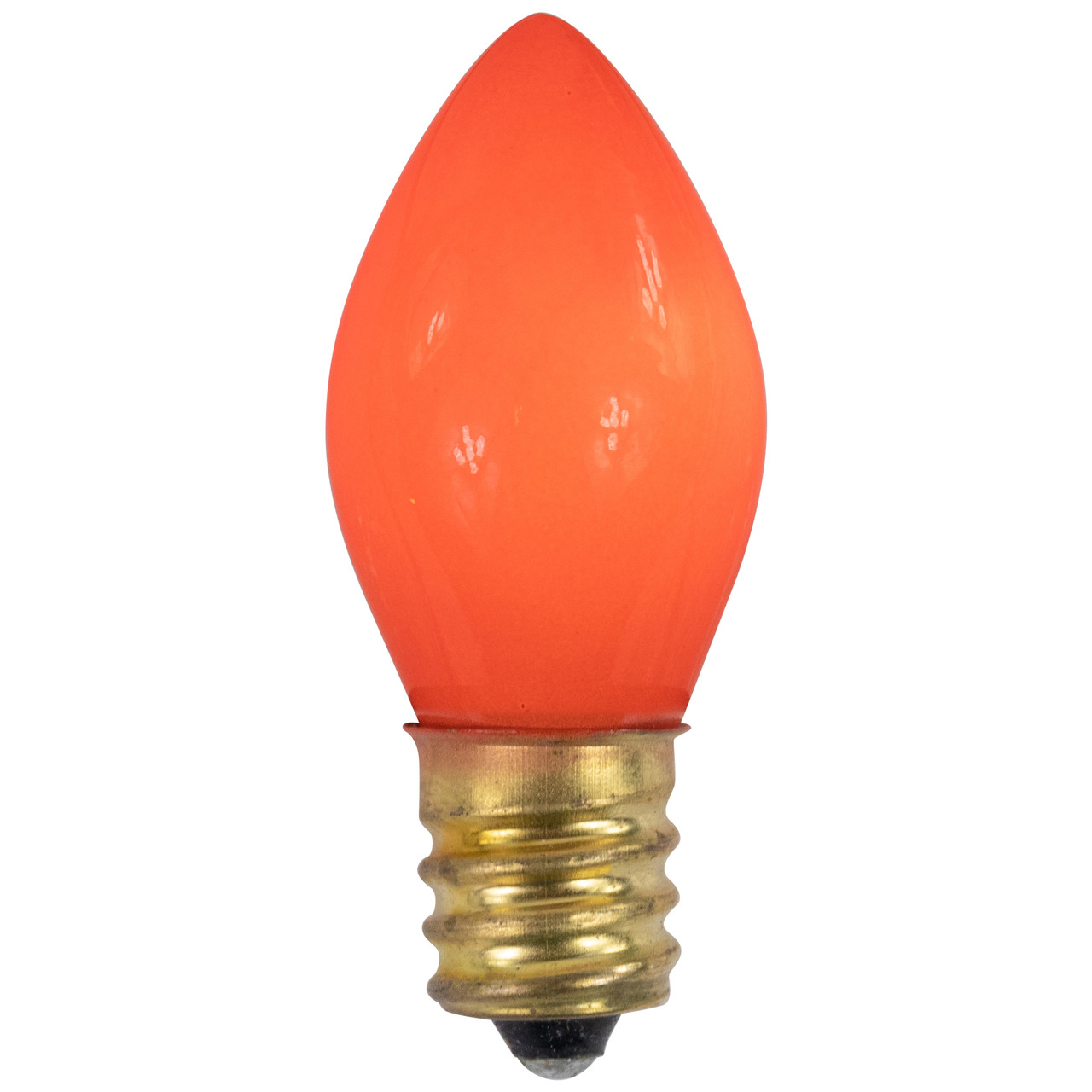 Pack of 25 Opaque Orange C7 Christmas Replacement Bulbs