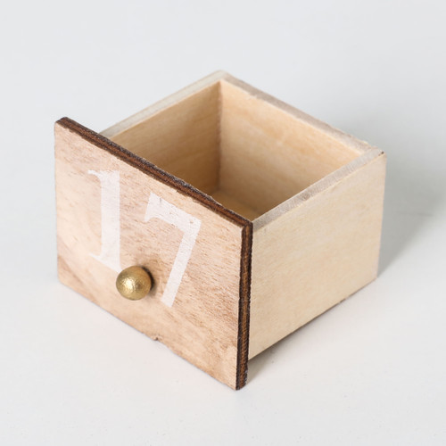 BRUBAKER Reusable Wooden Advent Calendar to Fill - White Locomotive with 24 Doors - DIY Christmas Calendar 18.11 x 3.74 x 4.21 inches