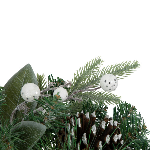 Real Touch? Frosted Mixed Pine Artificial Christmas Wreath - 24" - Unlit