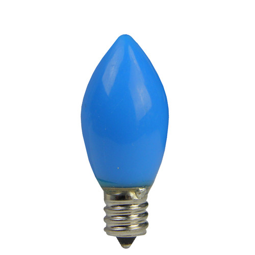 Pack of 4 Opaque Blue LED C7 Christmas Replacement Bulbs