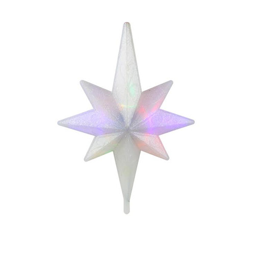 14.5" Winter Frost B/O Multi-Color LED Bethlehem Star Christmas Tree Topper