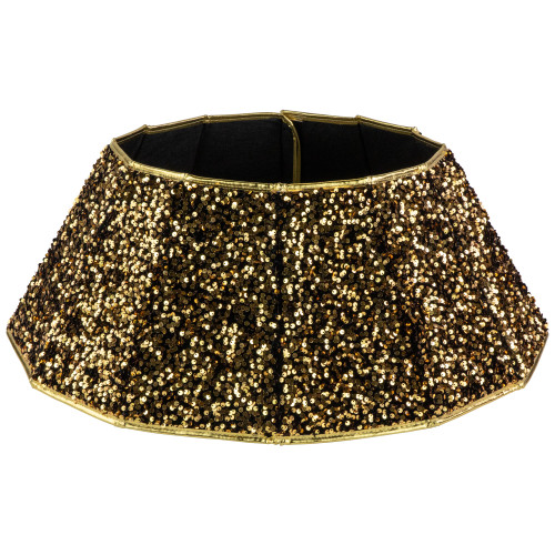 26" Gold Sequins Hexagonal Christmas Tree Collar