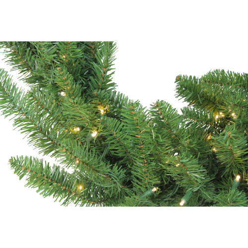 Pre-Lit Buffalo Fir Commercial Artificial Christmas Garland - 25' x 18" - Warm White LED Lights