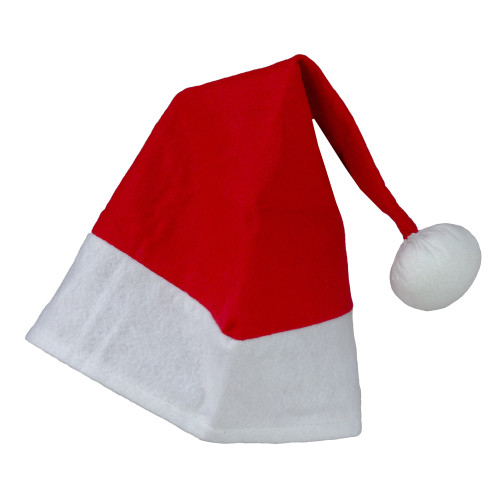 18" Red and White Unisex Adult Christmas Santa Hat Costume Accessory - Large