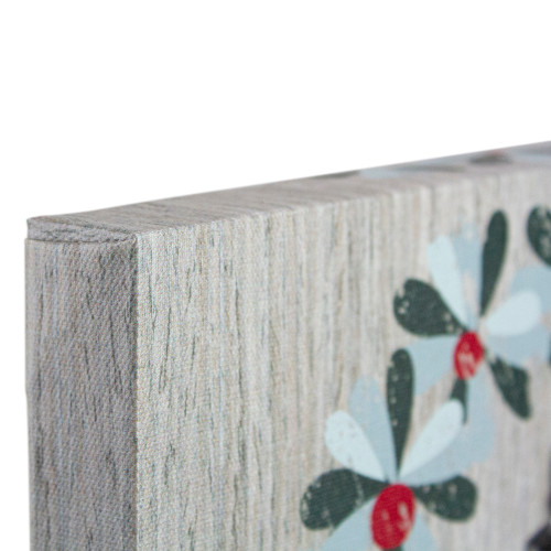 10" Christmas Wreath and Joy to the World Canvas Wall Art with Photo Clip