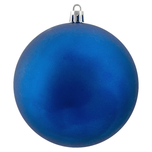 12ct Lavish Blue Shatterproof Matte Christmas Ball Ornaments 4" (100mm)