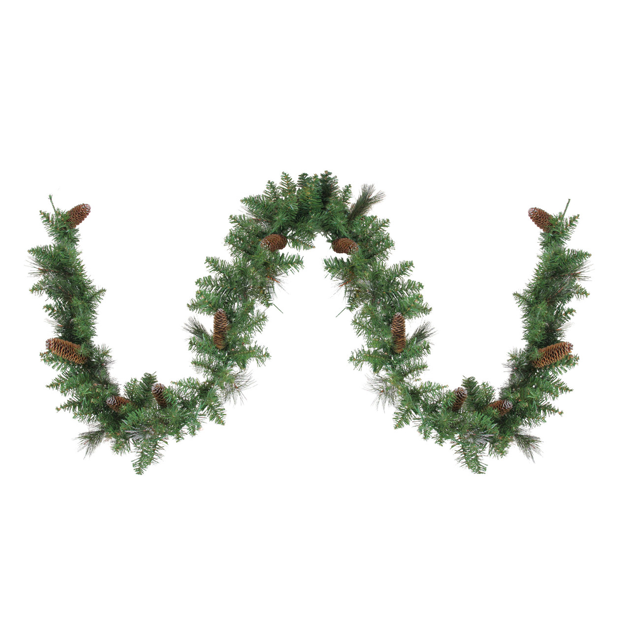 Yorkville Pine and Glitter Pinecone Artificial Christmas Garland - 9' x 10" - Unlit