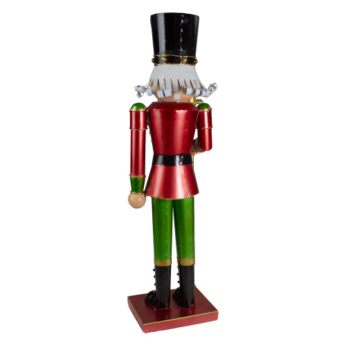 23.75" Red and Green Metal Nutcracker Soldier Christmas Decoration