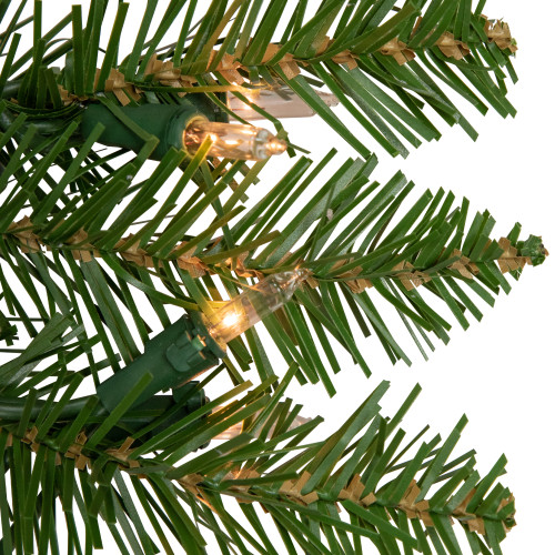 Pre-Lit Rockwood Pine Artificial Christmas Wreath, 48-Inch, Clear Lights