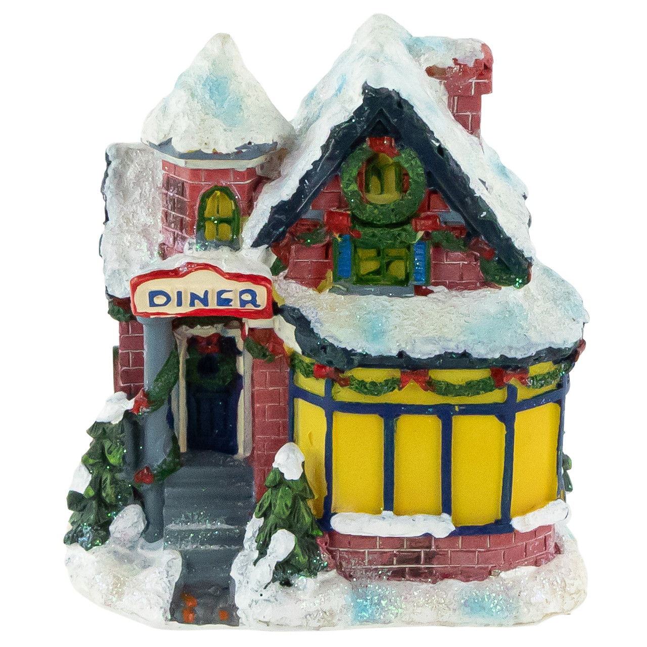 Snowy Diner Christmas Village Building Decoration - 4"