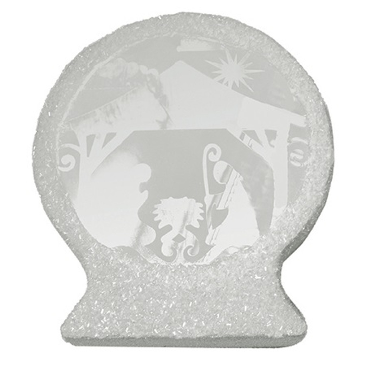 LED Lighted Nativity Scene Christmas Decoration - 9.25" - Silver Tone