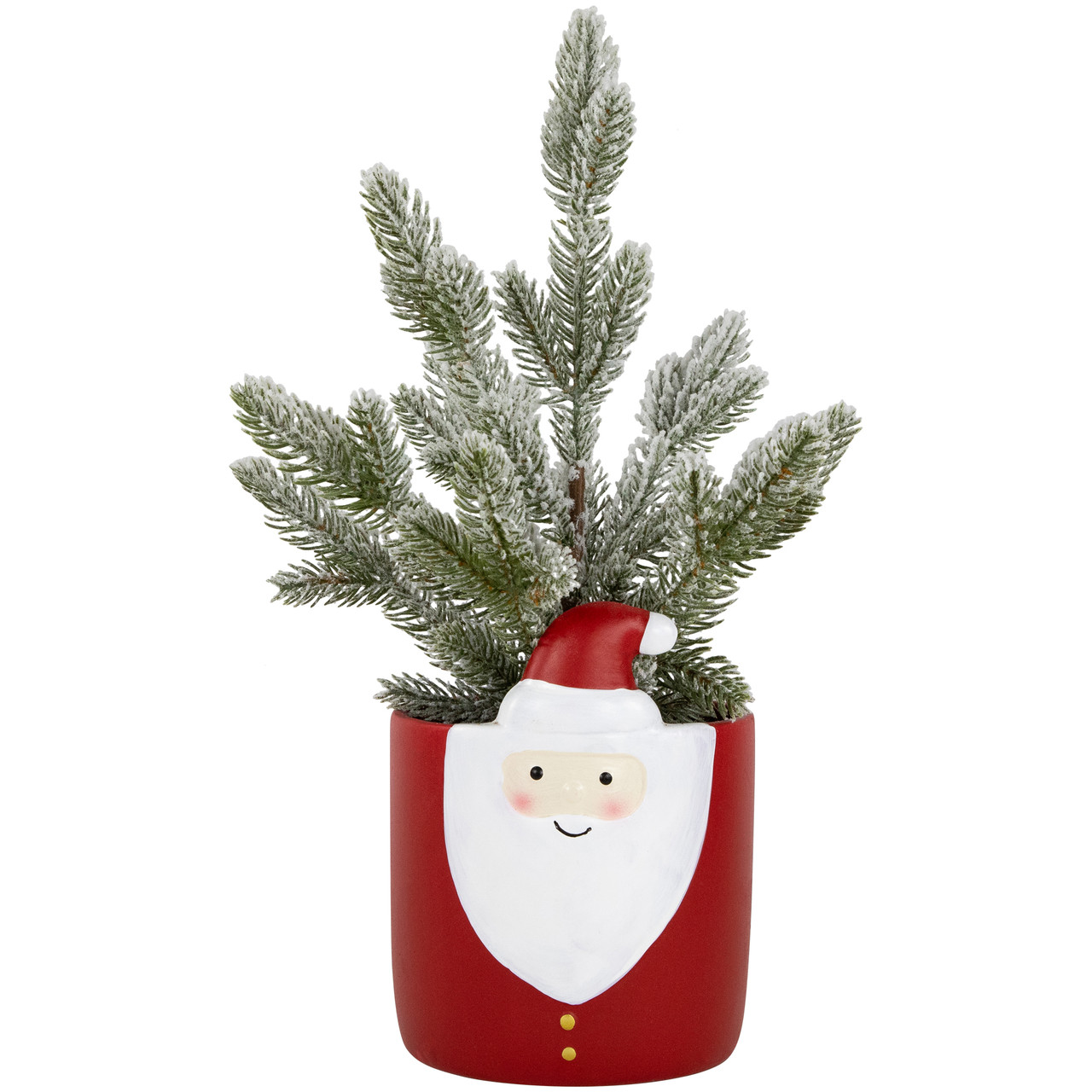Mini Frosted Artificial Christmas Tree in Santa Pot - 14.75" - Unlit