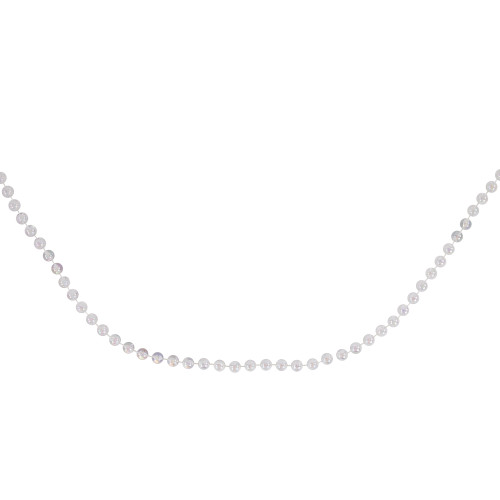 33' x .5"  Clear Iridescent Beaded Artificial Christmas Garland, Unlit