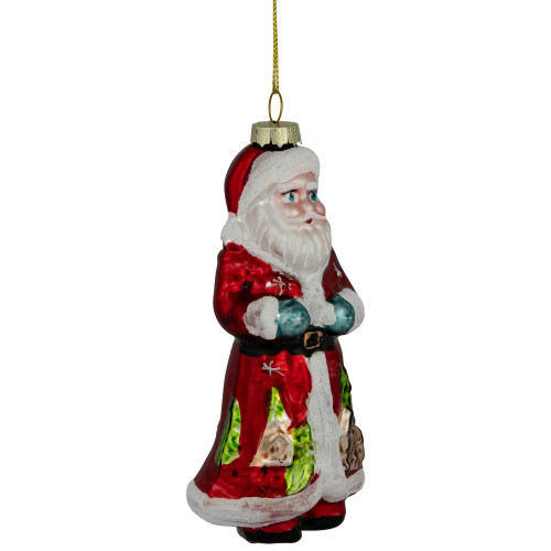 5.5" Classic Saint Nicholas Hanging Glass Christmas Ornament